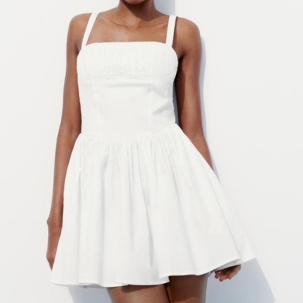 Zara Mini White Boho Dress